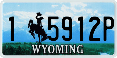 WY license plate 15912P