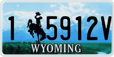 WY license plate 15912V