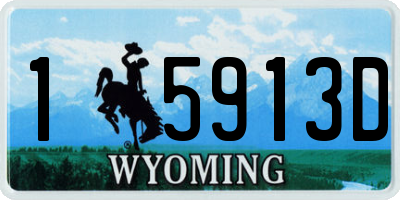 WY license plate 15913D
