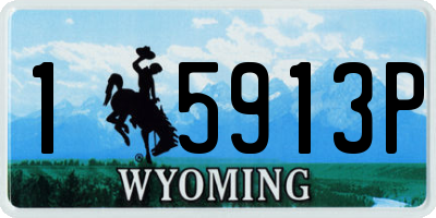 WY license plate 15913P