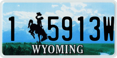 WY license plate 15913W