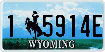 WY license plate 15914E