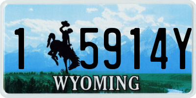WY license plate 15914Y