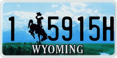 WY license plate 15915H