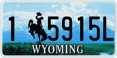 WY license plate 15915L