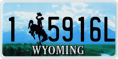 WY license plate 15916L