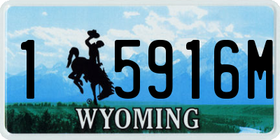 WY license plate 15916M