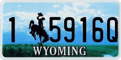 WY license plate 15916Q
