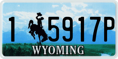 WY license plate 15917P