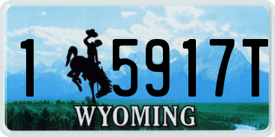 WY license plate 15917T
