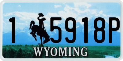 WY license plate 15918P