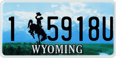 WY license plate 15918U
