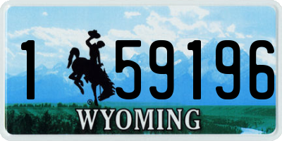 WY license plate 159196