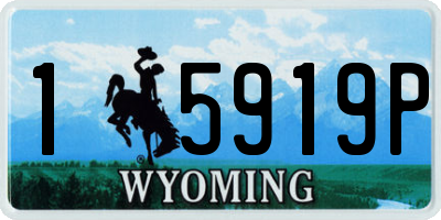 WY license plate 15919P