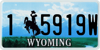 WY license plate 15919W