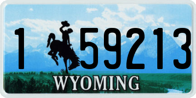 WY license plate 159213