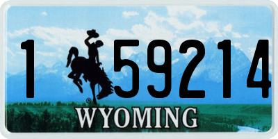 WY license plate 159214