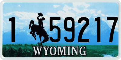 WY license plate 159217