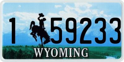 WY license plate 159233