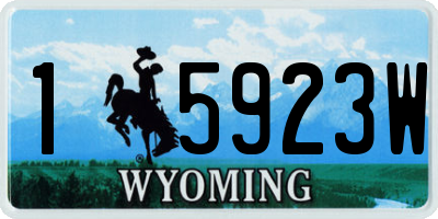 WY license plate 15923W