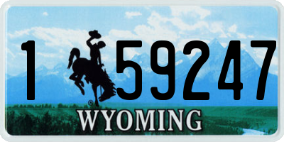 WY license plate 159247