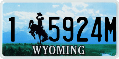 WY license plate 15924M