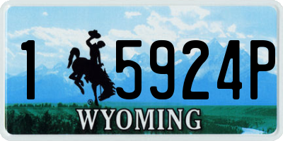 WY license plate 15924P
