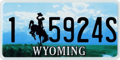 WY license plate 15924S