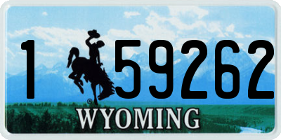 WY license plate 159262