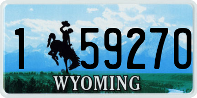 WY license plate 15927O