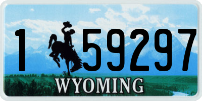 WY license plate 159297