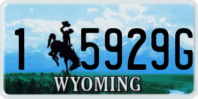 WY license plate 15929G