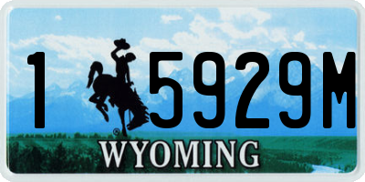 WY license plate 15929M