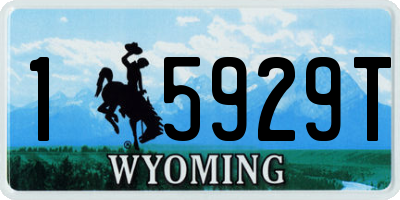 WY license plate 15929T