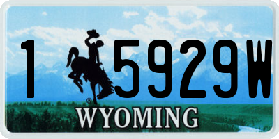 WY license plate 15929W