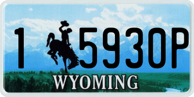 WY license plate 15930P