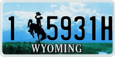 WY license plate 15931H