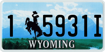 WY license plate 15931I