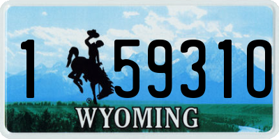 WY license plate 15931O