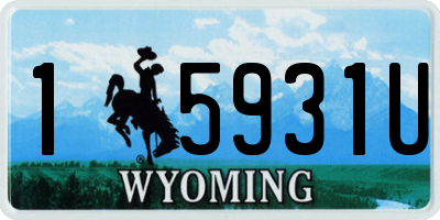 WY license plate 15931U