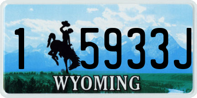 WY license plate 15933J