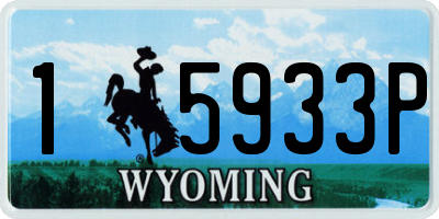 WY license plate 15933P