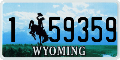 WY license plate 159359