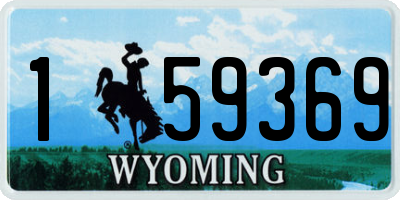 WY license plate 159369