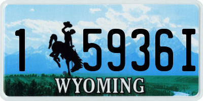 WY license plate 15936I