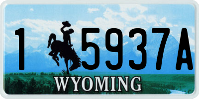 WY license plate 15937A