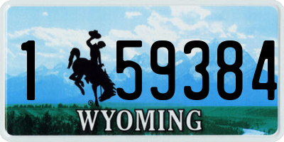 WY license plate 159384