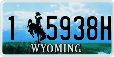 WY license plate 15938H