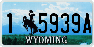 WY license plate 15939A