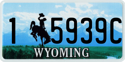 WY license plate 15939C